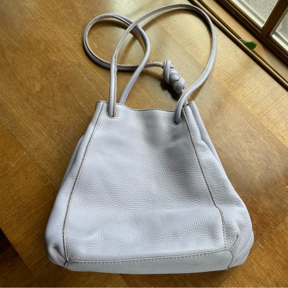 The Sak Pebble Leather Shoulder Bag with Gold Tone Stud Accents in Lavender - Picture 3 of 15